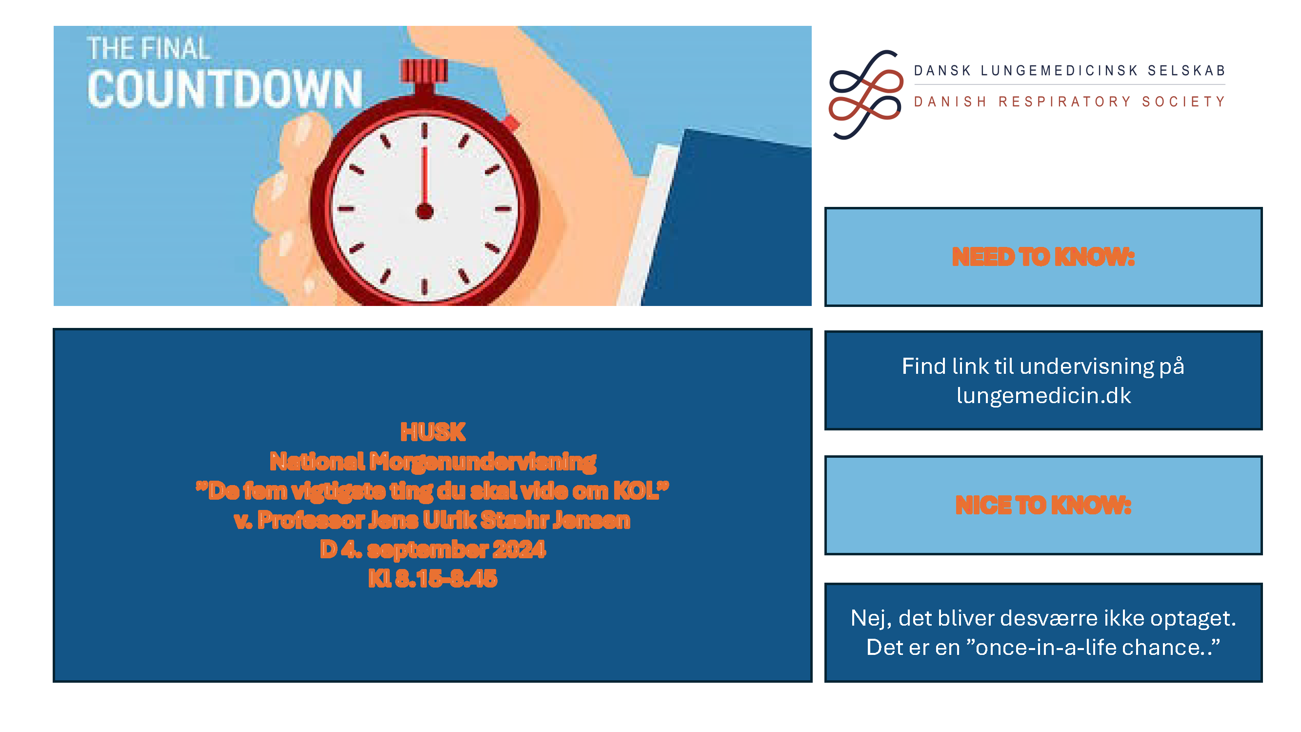 National morgenundervisning lungemedicin