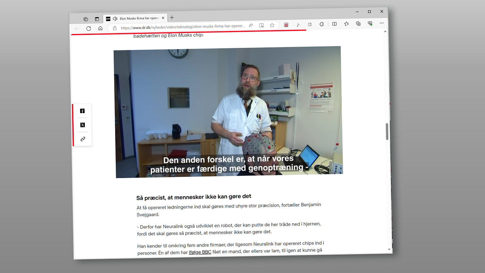 Skærmdump fra dr.dk