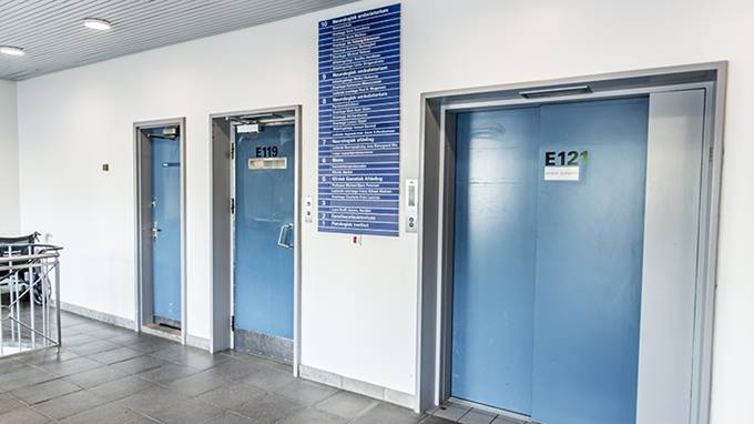 Elevatorer i bygningen i Ladegårdsgade 5