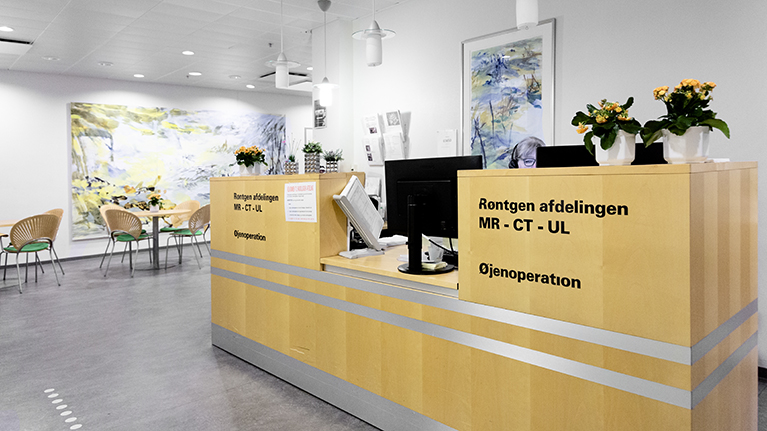 Reception og venteområde