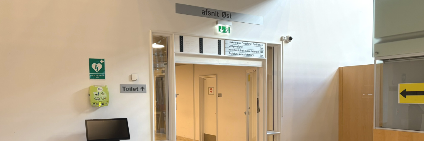 Indgang til afsnit i østfløjen