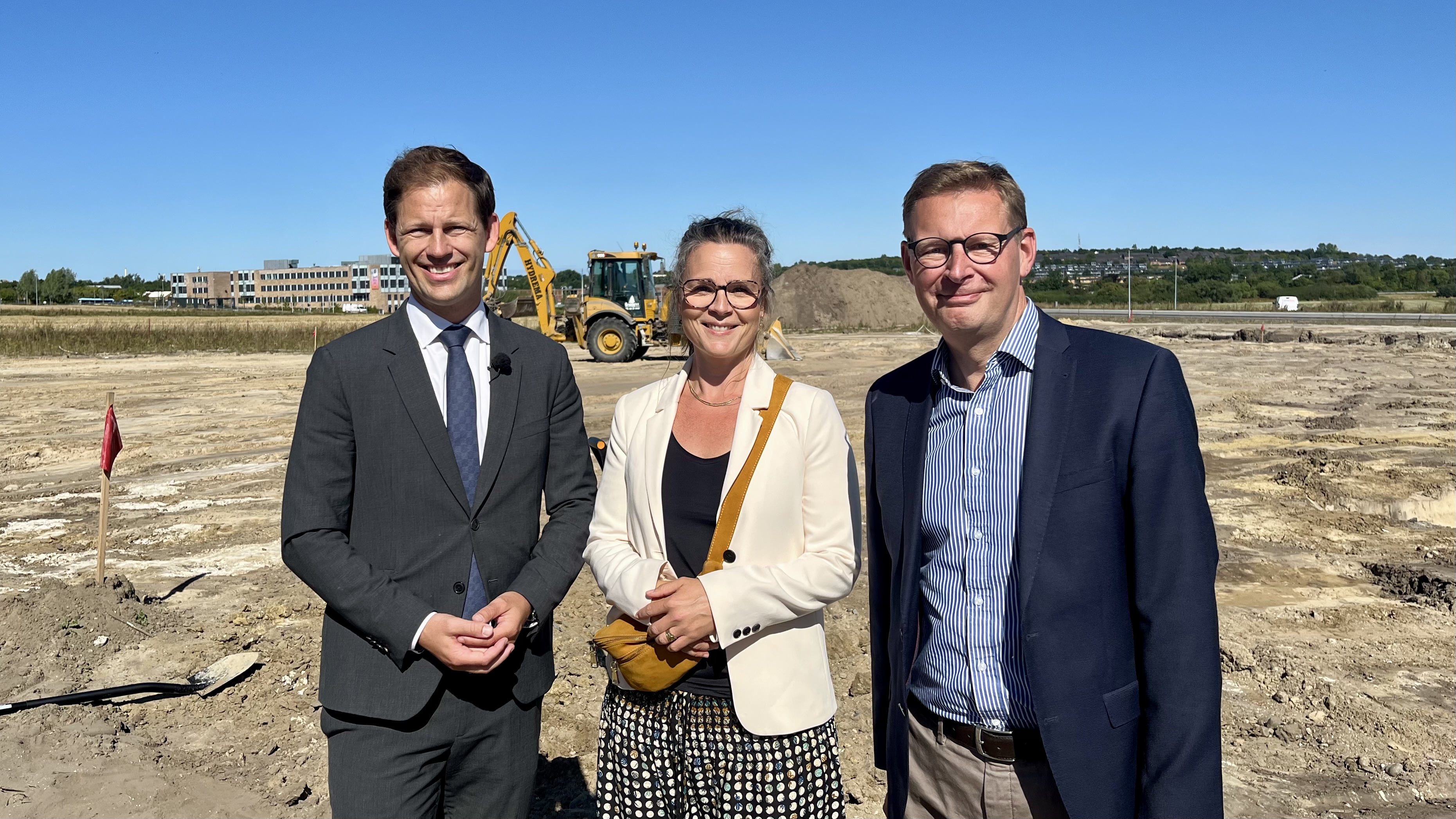 Regionsrådsformand Mads Duedahl, projektchef ved TrygFonden Galina Plesner og lægefalig direktør på Aalborg Universitetshospital Søren Pihlkjær Hjortshøj.