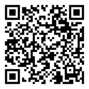 QR-kode til hjemmeside. Adressen er angivet i br&oslash;dteksten.