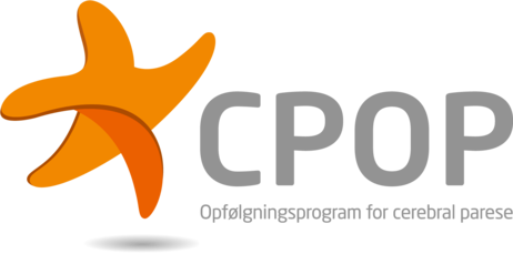 Illustrationen viser programmets logo med teksten CPOP - Opfølgningsprogram for cerebral parese