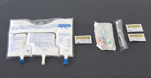 Foto af forskelligt medicinsk udstyr til port-a-cath