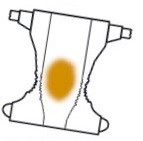 Illustration af gul/gr&oslash;n aff&oslash;ring.